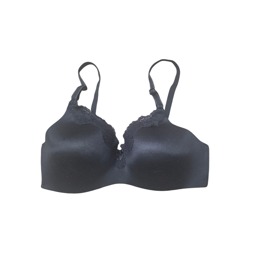 Maidenform Bra 36C Womens‎ Padded Push Up Wireless Adjustable Straps Black